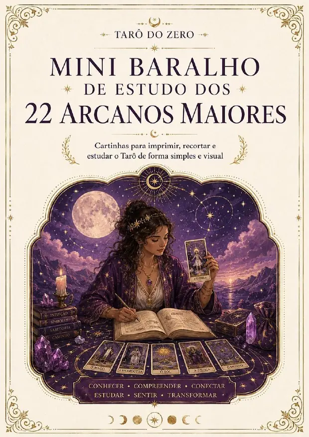 Mini Baralho de Estudo dos 22 Arcanos Maiores