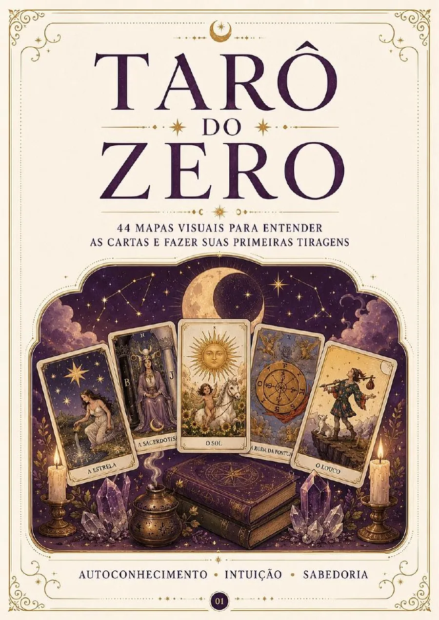 Capa do material Tarô do Zero — 44 Mapas Visuais