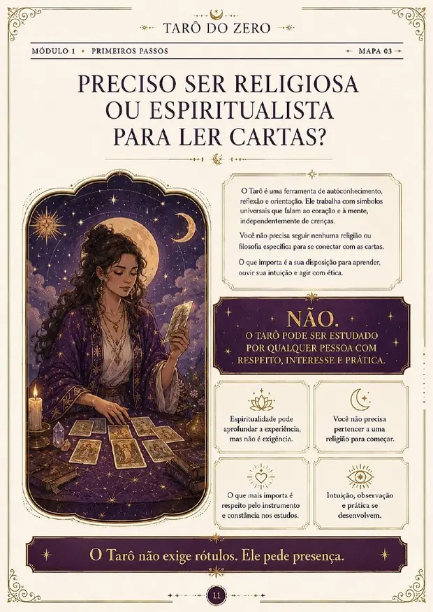 Mapa: Preciso ser religiosa para ler cartas?