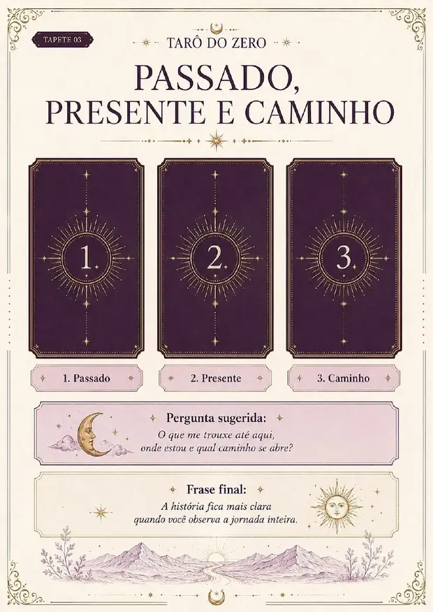 Tapete: Passado, Presente e Caminho — página real do material